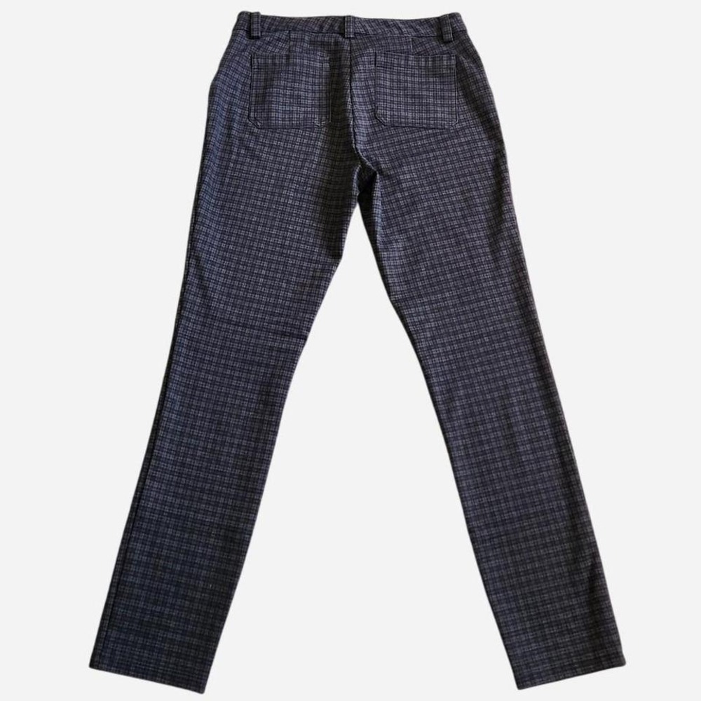 Calvin Klein grey plaid straight leg career trousers with pockets - Picture 2 of 6